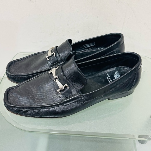 CALZOLERIA TOSCANA HAND CRAFT LEATHER BLACK MEN\'S SHOES SIZE‎ 11,5 MADE IN ITALY main image 9